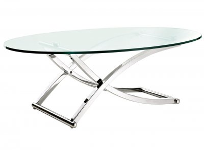 Criss Cross Coffee Table w/Glass Top by Modway