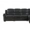 U8518 Motion Sectional Sofa Bed in Blanche Charcoal by Global