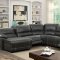 Estrella Sectional Sofa CM6131GY in Gray Leatherette