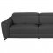 U6008 Sofa in Dark Gray Leather by Global w/Options