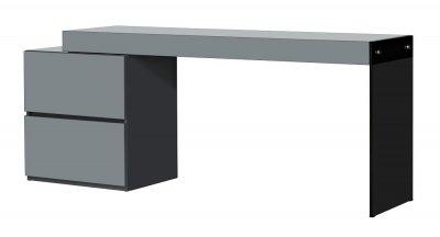 Coach Modern Office Desk in Grey High Gloss by J&M
