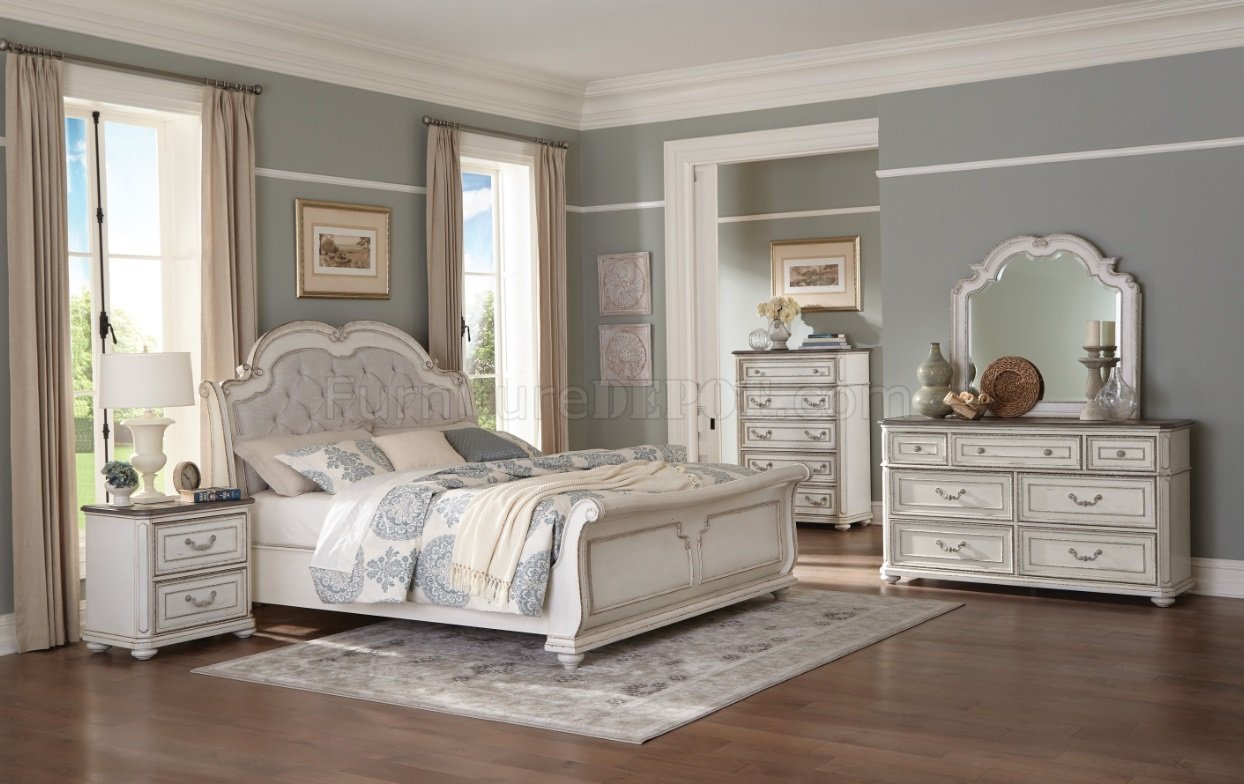 Willowick Bedroom 1614SL - Antique White - Homelegance w/Options