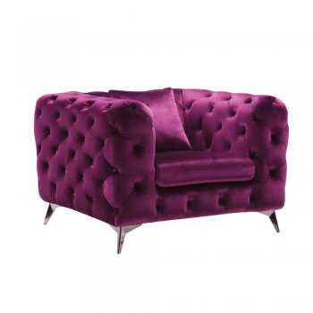 Atronia Chair 54907 in Purple Fabric by Acme w/Options [AMAC-54907 Atronia]