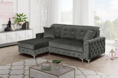 Verso Mini Sectional Sofa in Gray by Skyler Design