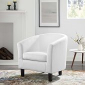 Prospect Accent Chair Set of 2 in White Velvet by Modway