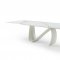 9087 Dining Table White by ESF w/Optional 1218 Navy Blue Chairs