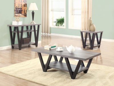 705398 Coffee Table 3Pc Set by Coaster w/Options