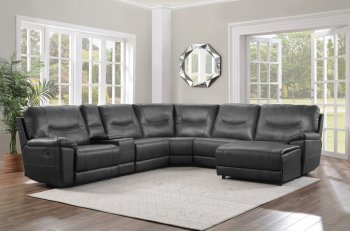 Columbus Motion Sectional Sofa 8490GRY-6LRRC by Homelegance [HESS-8490GRY-6LRRC Columbus]