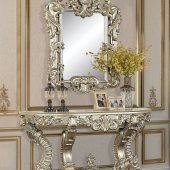 Sorina Sofa Table LV01216 Antique Gold by Acme w/Optional Mirror
