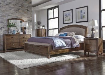 Avalon III Bedroom 5Pc Set 705-BR-QSB in Pebble Brown by Liberty [LFBS-705-BR-QSB-Avalon-III]