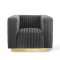 Charisma Sofa in Charcoal Velvet Fabric by Modway w/Options