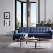 Parker Sectional Sofa in Corvet Navy Fabric by Bellona