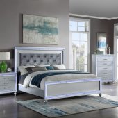 B208 Bedroom Set 5Pc in Gray by FDF