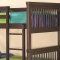 Oliver 460266 Twin over Twin Bunk Bed in Cappuccino by Coaster