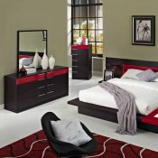 Toledo Bedroom in Wenge & Red by American Eagle w/Options