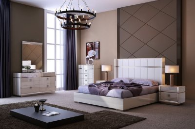 Paris Bedroom in White by J&M w/Optional Casegoods