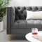 Delight Sofa in Gray Velvet Fabric by Modway