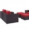 Convene Outdoor Patio Sofa Set 5Pc 2158 Choice of Color - Modway