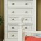White or Black Casual Cottage Style 5Pc Bedroom Set