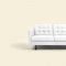Venere Sofa in White Leather by Beverly Hills w/Options