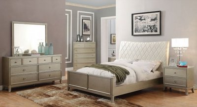 Enid CM7430 Bedroom in Silver Gray Tone w/Options