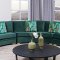 Marco Sectional Sofa in Green Fabric