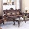 Britney Sofa & Loveseat Set in Brown Leather w/Options