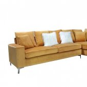 LCL-019 Sectional Sofa in Gold Velvet