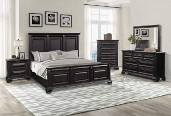 8458 Bedroom Set 5Pc in Black by Lifestyle w/Options [SFLLBS-8458A Black]