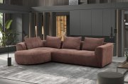 Aceso Sectional Sofa LV03240 in Brown Chenille Fabric by Acme
