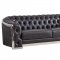 U341 Sofa in Charcoal Leather Gel by Global w/Options