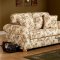 Floral Pattern Fabric Traditional Sofa & Loveseat Set
