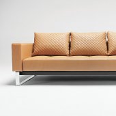 Camel, Black or White Leatherette Modern Sofa Bed by Innovation