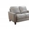 York Sofa in Taupe Leather by Beverly Hills w/Options