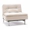 Dublexo Sofa Bed in Natural by Innovation w/Stainless Steel Legs