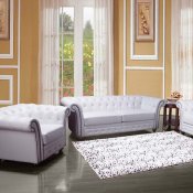 50165 Camden Sofa in White Bonded Leather by Acme w/Options