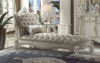 Versailles Chaise in Vintage Grey PU 96542 by Acme [AMCL-96542 Versailles]