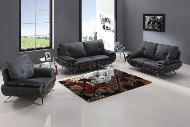 Black Bonded Leather Sofa Loveseat, Leather Couch Metal Legs