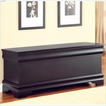 Black Finish Traditional Louis Philippe Style Cedar Chest [CRC-900032]