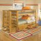 Solid Pine Contemporary Kids Bunk Bed w/Storage Stair Case