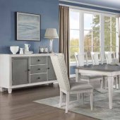 Katia Dining Table DN02273 in Gray & White by Acme w/Options