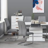 9701D Dining Room Set 5Pc in White by Lifestyle