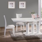 VA9818 Agata Dining Table by At Home USA in White w/Options