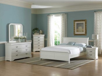 Marianne Bedroom 5Pc Set 539W in White by Homelegance w/Options [HEBS-539W Marianne]