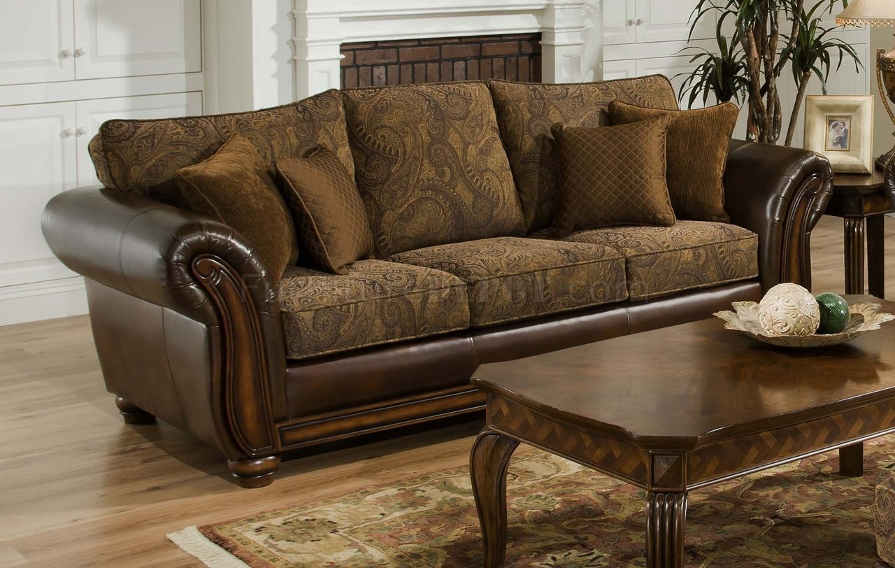 8104 Sofa In Brown Zypher Vintage Fabric By Simmons W Options