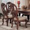 Dark Cherry Finish Traditional Dining Set W/Carved Details
