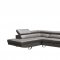1807 Sectional Sofa in Dark Gray Leather by ESF