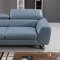 S98 Sectional Sofa in Aqua Leather by Beverly Hills