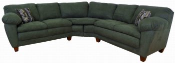 Sage Green Fabric Modern Sectional Sofa w/Wooden Legs [PMSS-147-Thunder]