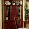Distressed Walnut Finish Dining Furniture With Carved Accents
